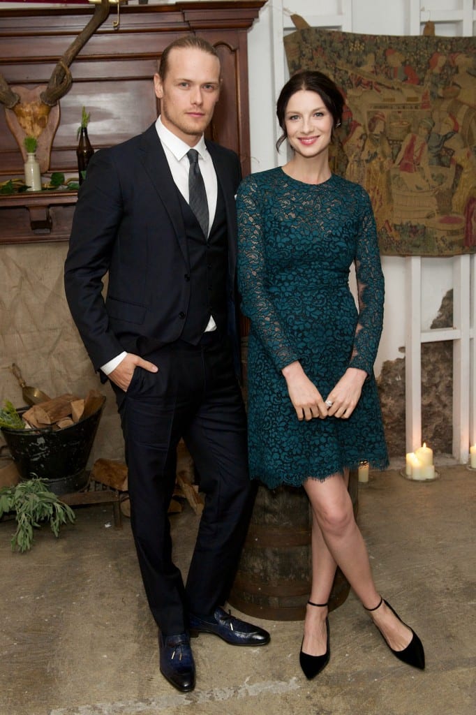 Sam Heughan and Caitriona Balfe at the Amazon Prime London Premiere of 'Outlander '