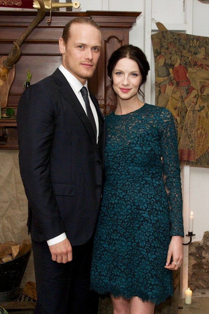 Sam Heughan and Caitriona Balfe at the Amazon Prime London Premiere of 'Outlander '