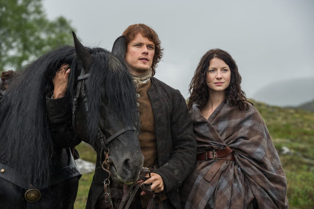 Sam Heughan and Caitriona Balfe (Jamie Fraser and Claire Randall Fraser)