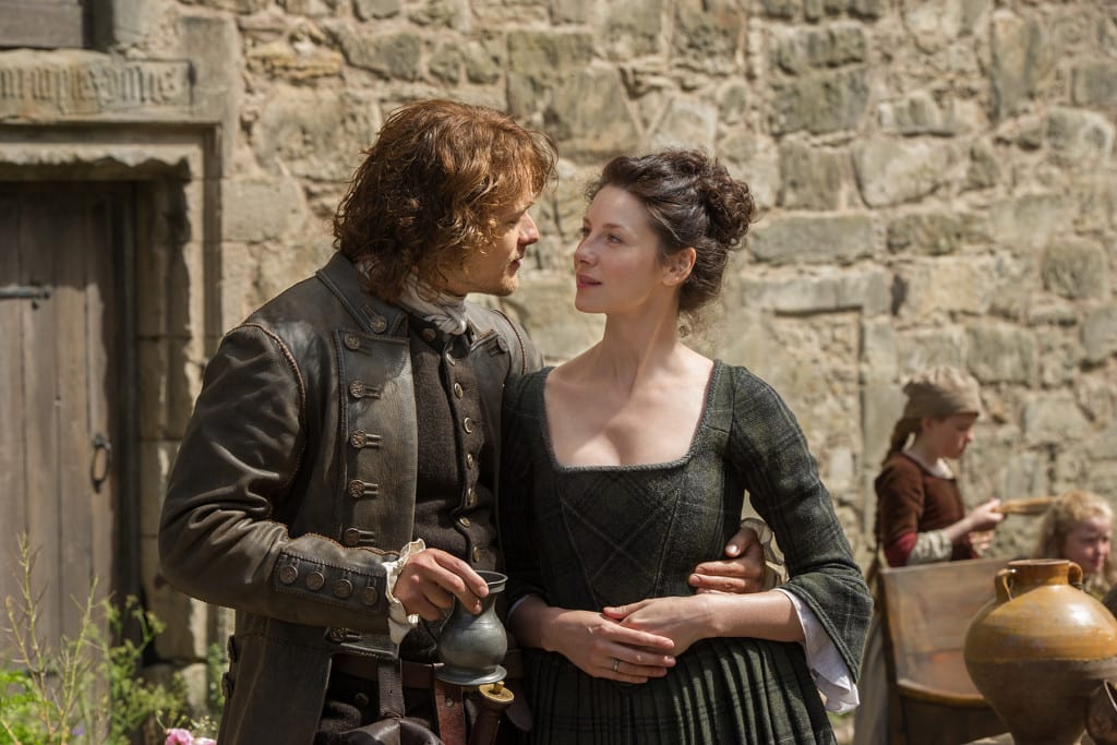 Sam Heughan and Caitriona Balfe (Jamie Fraser and Claire Randall Fraser)