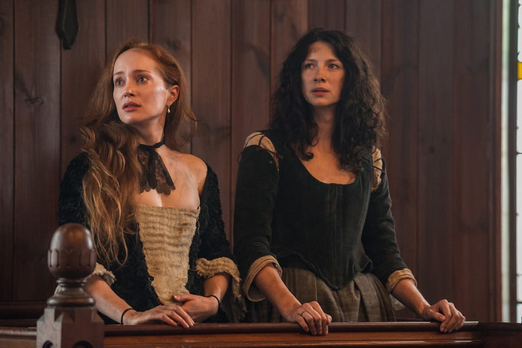 Lotte Verbeek and Caitriona Balfe (Geillis Duncan and Claire Randall Fraser)