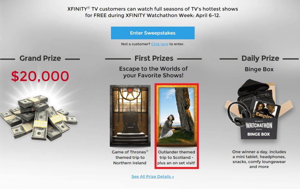 XFINITY sweepstakes