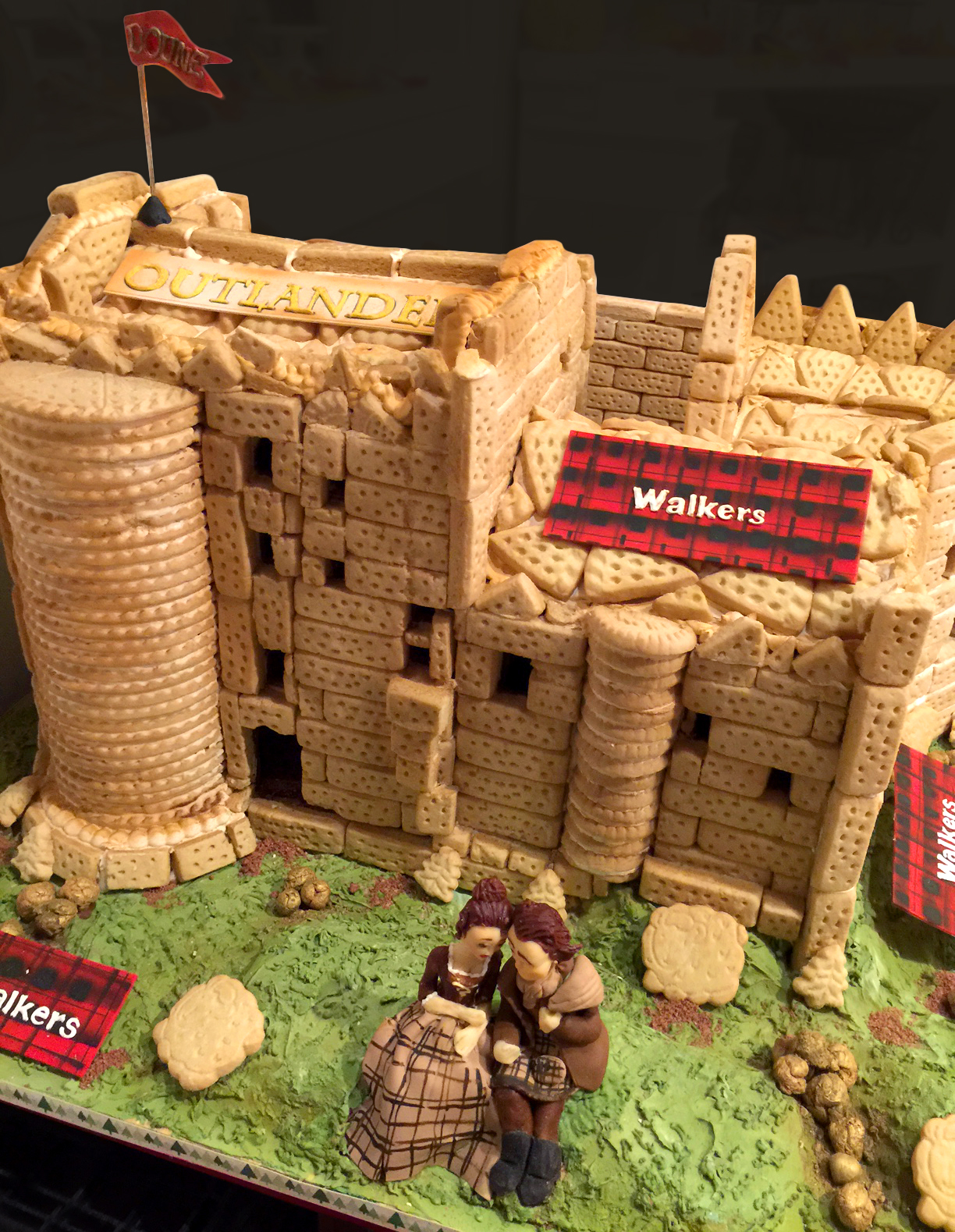 Outlander’s Castle Leoch recreated out of Walkers shortbread